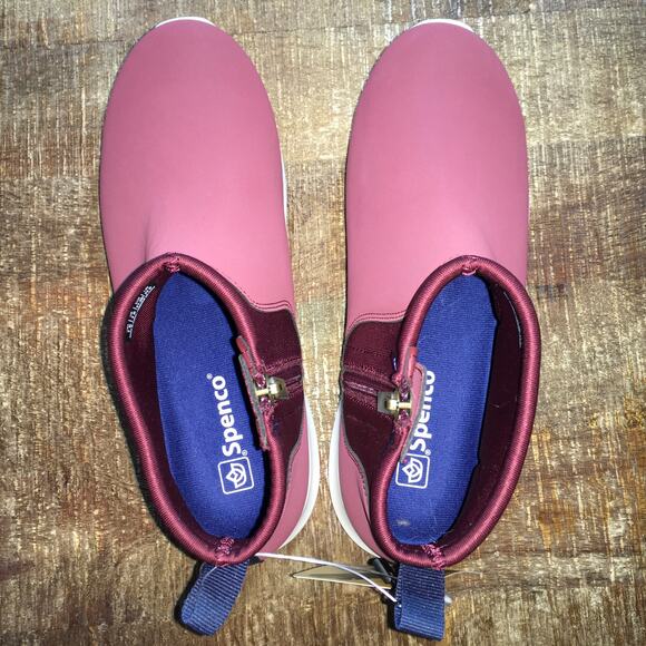 NWT Spenco Womens 7 Paddock Chelsea Ankle Boot Burgundy Red Bootie Comfort - Picture 4 of 10